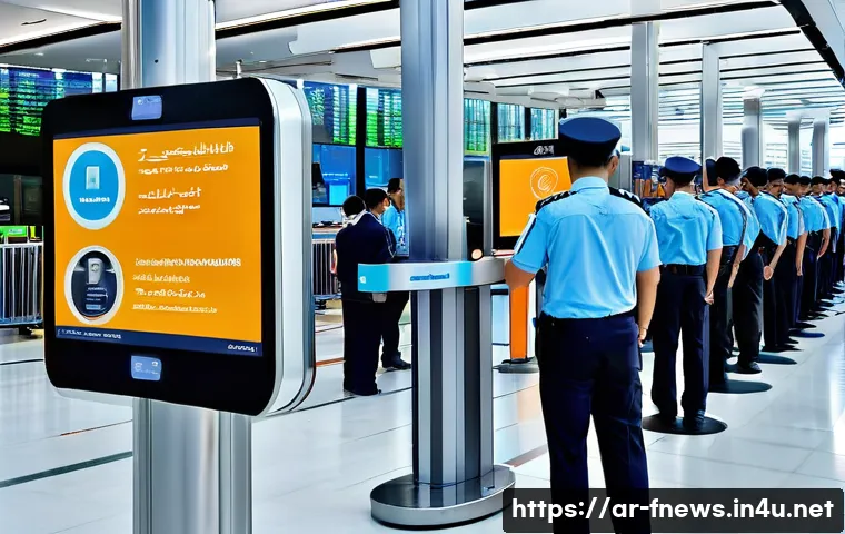 싱가포르 세컨드 링크 무장 탈옥 사건 - A detailed security checkpoint scene at the Second Link bridge in Singapore, featuring modern biomet...